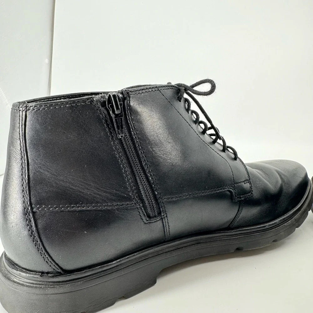 Bostonian Commonwealth Boots Mens 10.5 Black Leather Chukka Flexlite Waterproof